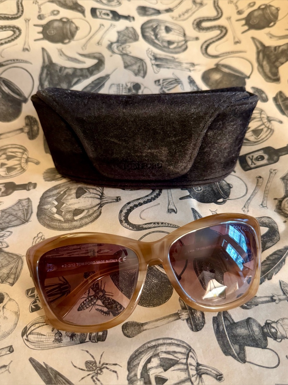 Vintage Tom Ford Caramel Brown 2012 Lana Sunglasses TF280 with Gradient Lenses - Picture 15 of 16